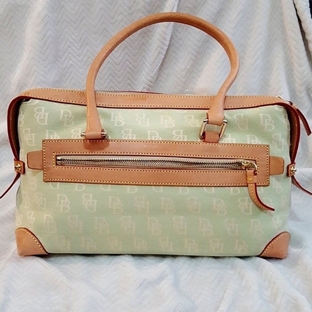 Vintage Dooney & Bourke Double Pocket Tote Bag Satchel Purse - Picture 7 of 16